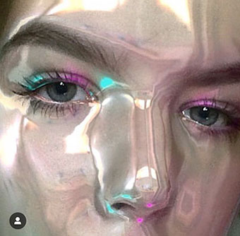 lesklá pleťová maska ​​- kde nájdete na Instagram Stories