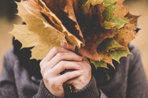 jesenné fotografické nápady pre instagram banda listov